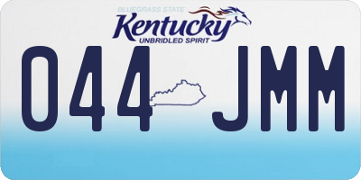 KY license plate 044JMM