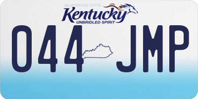 KY license plate 044JMP