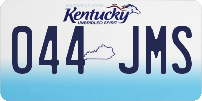 KY license plate 044JMS