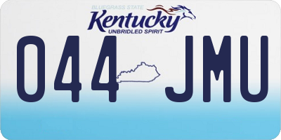 KY license plate 044JMU