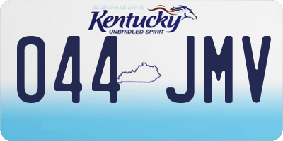 KY license plate 044JMV