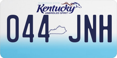 KY license plate 044JNH