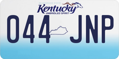 KY license plate 044JNP