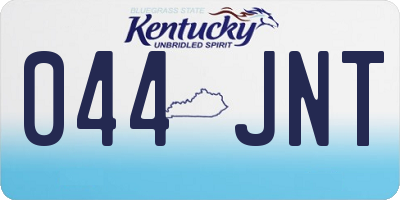 KY license plate 044JNT