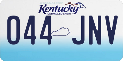 KY license plate 044JNV