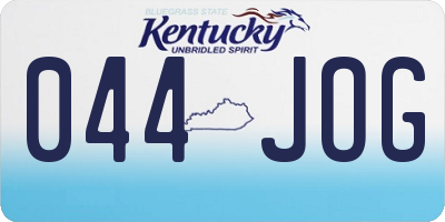 KY license plate 044JOG