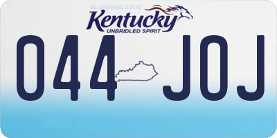 KY license plate 044JOJ