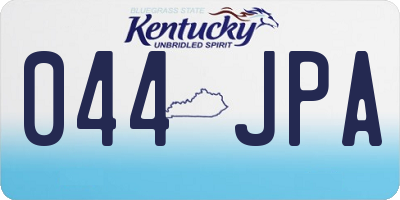 KY license plate 044JPA