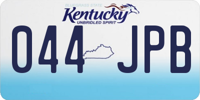 KY license plate 044JPB