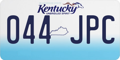 KY license plate 044JPC