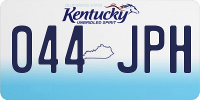 KY license plate 044JPH