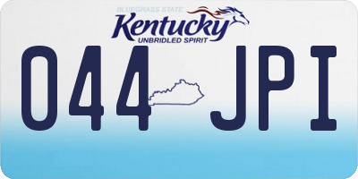 KY license plate 044JPI
