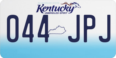 KY license plate 044JPJ