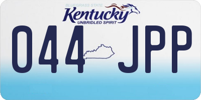 KY license plate 044JPP