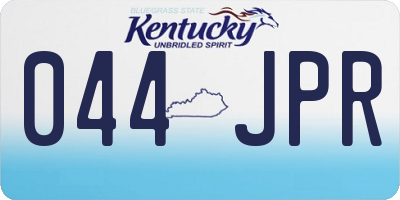 KY license plate 044JPR
