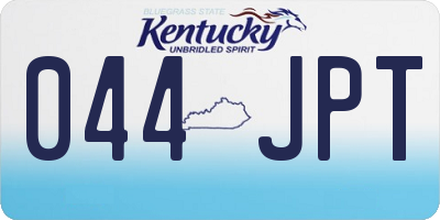 KY license plate 044JPT