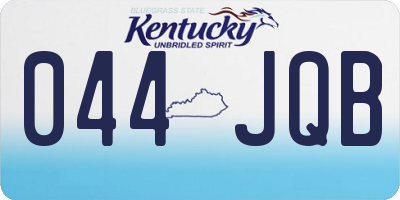 KY license plate 044JQB