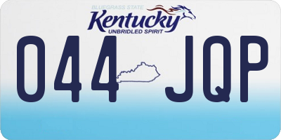KY license plate 044JQP