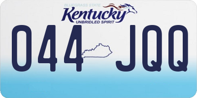 KY license plate 044JQQ