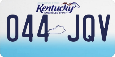 KY license plate 044JQV