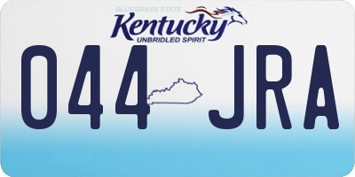 KY license plate 044JRA