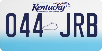 KY license plate 044JRB
