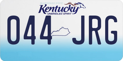 KY license plate 044JRG