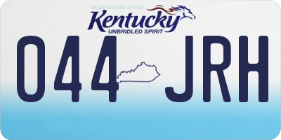 KY license plate 044JRH