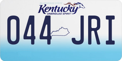 KY license plate 044JRI