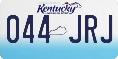 KY license plate 044JRJ