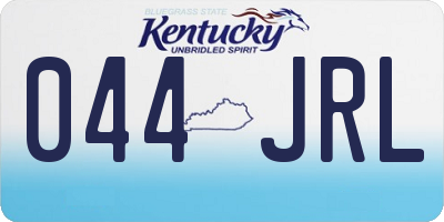 KY license plate 044JRL