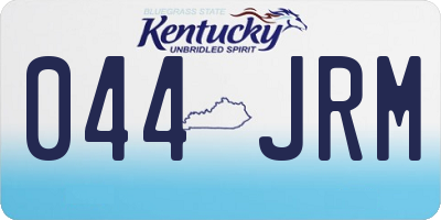 KY license plate 044JRM