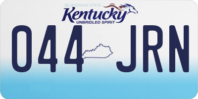 KY license plate 044JRN