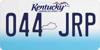 KY license plate 044JRP