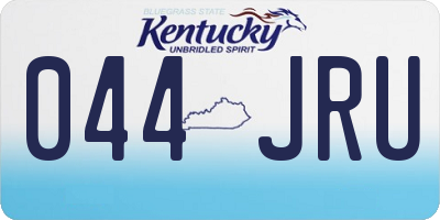 KY license plate 044JRU