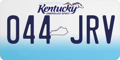 KY license plate 044JRV