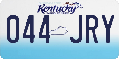 KY license plate 044JRY