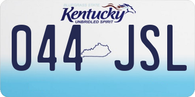 KY license plate 044JSL