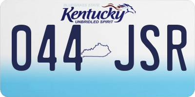 KY license plate 044JSR