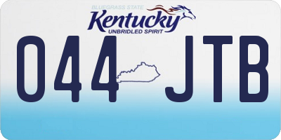 KY license plate 044JTB