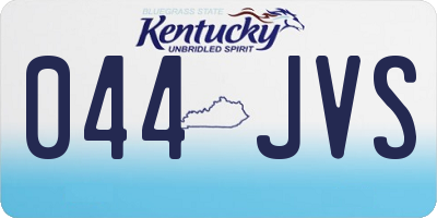 KY license plate 044JVS