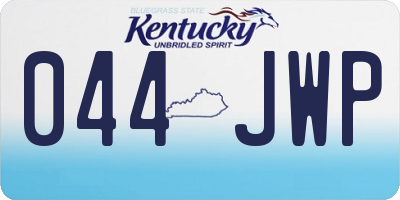 KY license plate 044JWP