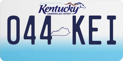 KY license plate 044KEI