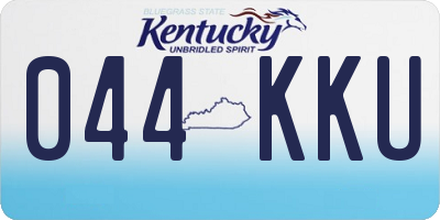 KY license plate 044KKU