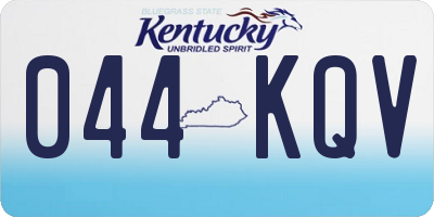 KY license plate 044KQV