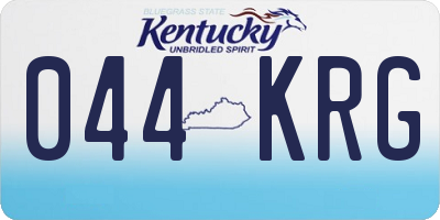 KY license plate 044KRG