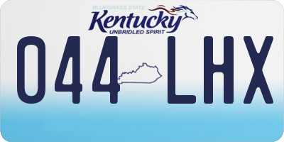 KY license plate 044LHX