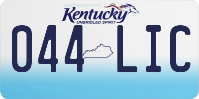 KY license plate 044LIC