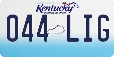 KY license plate 044LIG