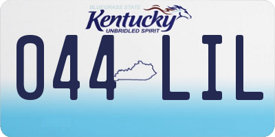 KY license plate 044LIL